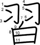 kanji stroke order for 習