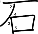 kanji stroke order for 石