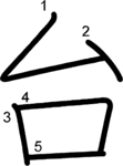 kanji stroke order for 台