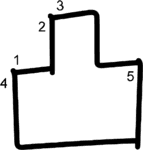 kanji stroke order for 凸