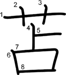kanji stroke order for 苫