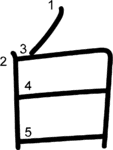 kanji stroke order for 白
