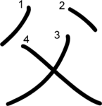 kanji stroke order for 父
