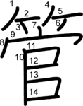 kanji stroke order for 管