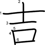 kanji stroke order for 吉