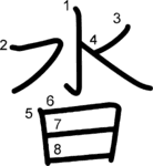 kanji stroke order for 沓
