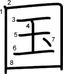 kanji stroke order for 国